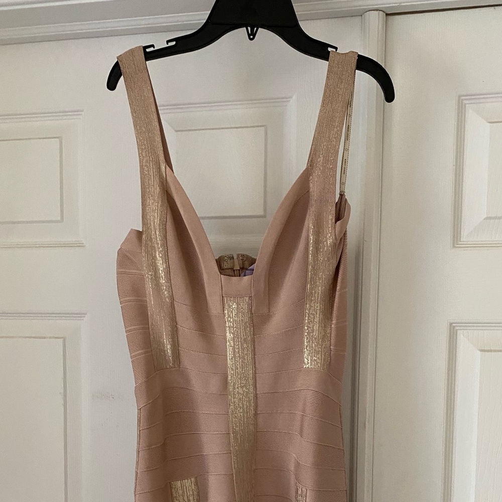 Herve Leger Metallic Bandage Fit & Flare (size M)